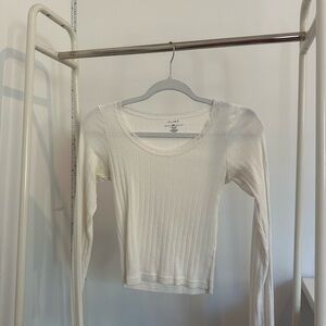 Brandy Melville White Long Sleeve Top